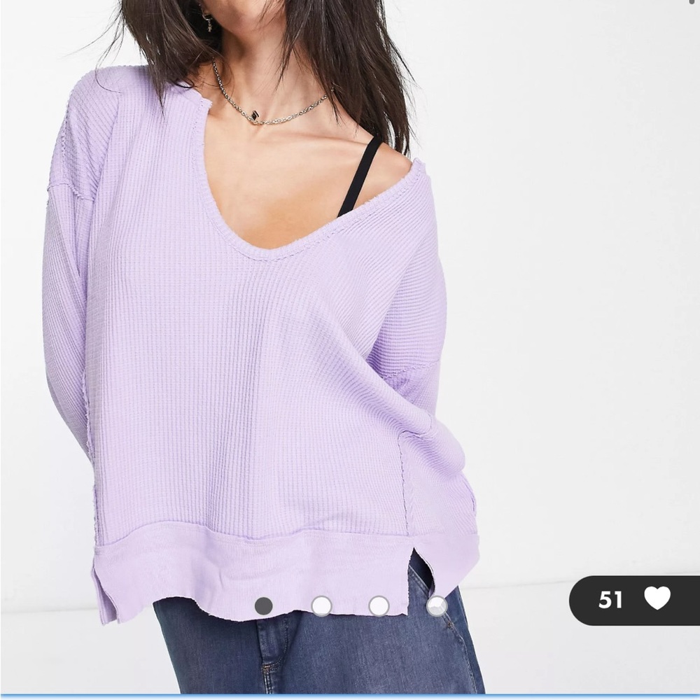 Free People Buttercup Thermal in Lilac